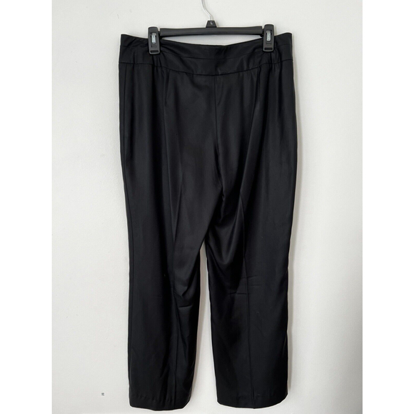 Talbots Collection Womens Dress Career Pants Black High Rise Solid Silk Blend 12 - Picture 2 of 7